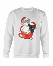 Load image into Gallery viewer, Cute Cats Cup Christmas Sweatshirt - foxberryparkproducts