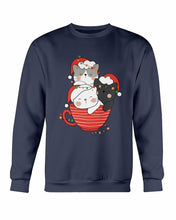 Load image into Gallery viewer, Cute Cats Cup Christmas Sweatshirt - foxberryparkproducts