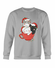 Load image into Gallery viewer, Cute Cats Cup Christmas Sweatshirt - foxberryparkproducts