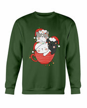 Load image into Gallery viewer, Cute Cats Cup Christmas Sweatshirt - foxberryparkproducts