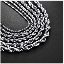 Load image into Gallery viewer, Necklace  Silver Plated Solid Brass Korean Classic Rope                 ID  A112 - 1129 - foxberryparkproducts