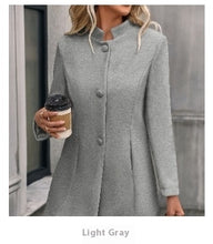 Load image into Gallery viewer, New Fall And Winter Lapels Slim-fit Wool Solid Color Fashion Temperament Coat
