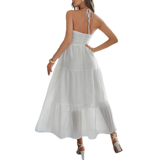 Halter Semi-transparent Dress Women&