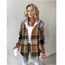 Load image into Gallery viewer, Women&#39;s large plaid style women&#39;s jacket
