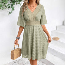Load image into Gallery viewer, European And American Summer New Lace Thread Casual Dress
