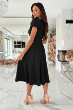 Load image into Gallery viewer, Surplice Puff Sleeve Midi Dress
