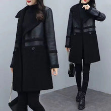 Load image into Gallery viewer, Women&#39;s Lambswool Haining Leather Coat
