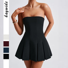 Load image into Gallery viewer, Elegant Evening Dress with Strapless Pleated Skirt
