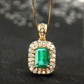 European and American square pendant necklace for women