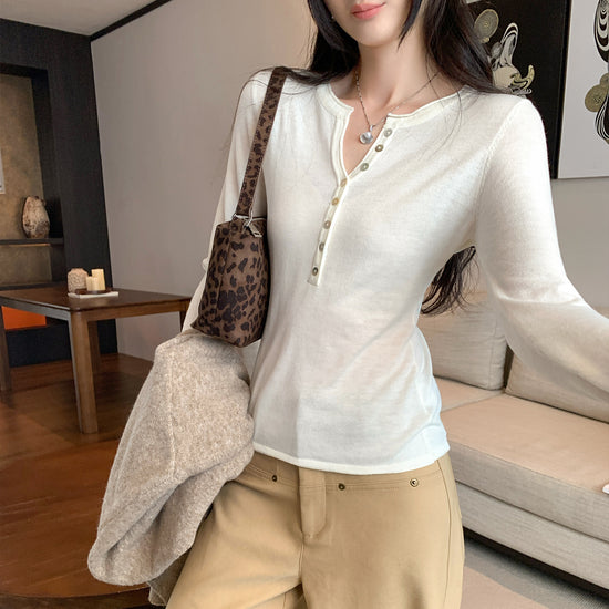 Henry Neck Long Sleeve Inner Layer Women&