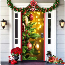 Load image into Gallery viewer, Christmas Forest Background Fabric Door Hanging for Christmas Party Decoration
