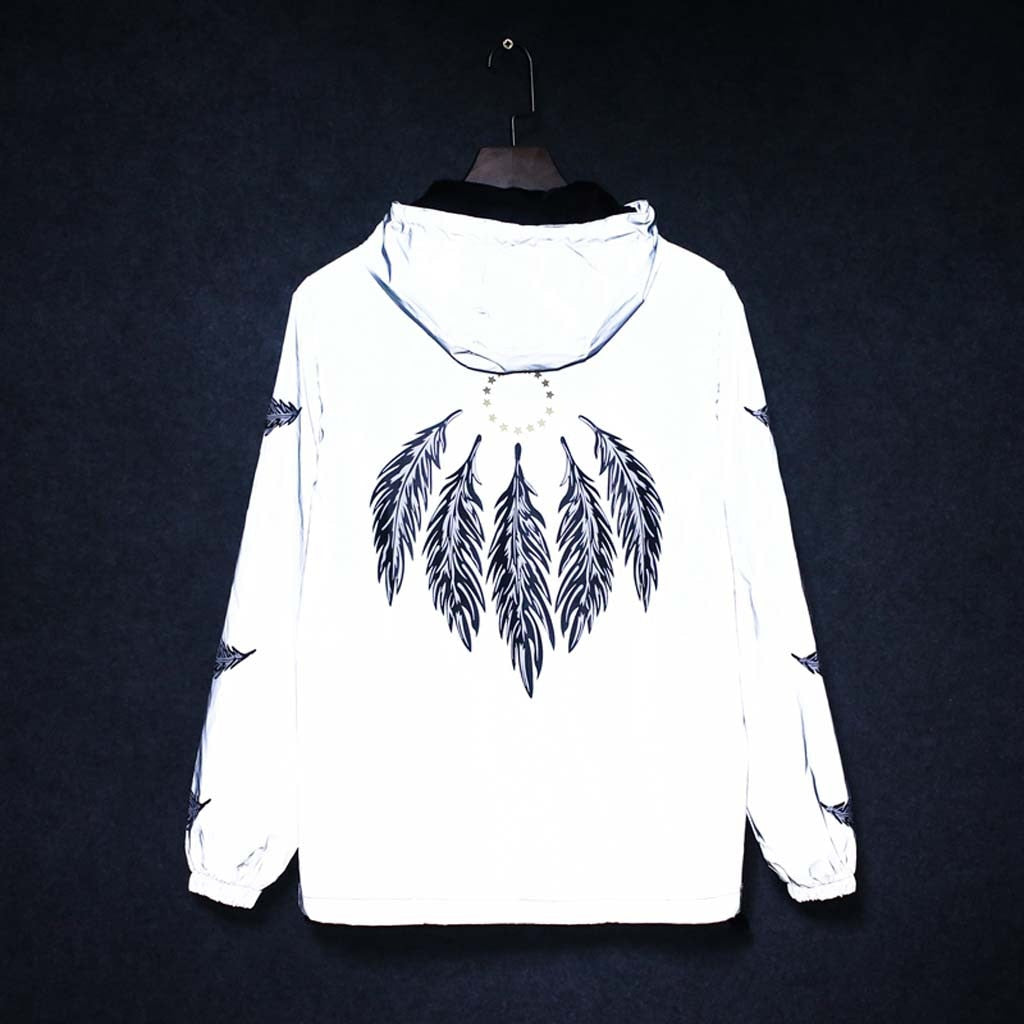 Wings printed thin reflective jacket