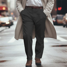 Load image into Gallery viewer, Men&#39;s Formal Wear Solid Color Slant Pockets Loose Mid Waist Suit Pants
