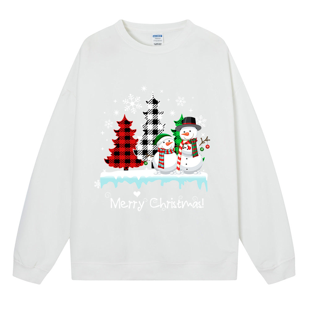 Christmas ladies' top snowman Christmas tree hoodie