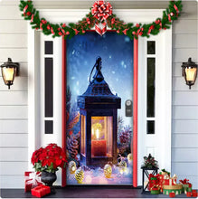 Load image into Gallery viewer, Christmas Forest Background Fabric Door Hanging for Christmas Party Decoration
