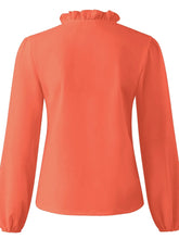 Load image into Gallery viewer, Full Size Ruffled V-Neck Long Sleeve Blouse
