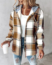 Load image into Gallery viewer, Women&#39;s large plaid style women&#39;s jacket
