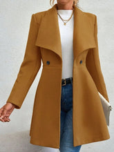 Load image into Gallery viewer, Collared Neck Button Up Long Sleeve Coat
