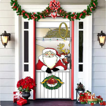 Load image into Gallery viewer, Christmas Forest Background Fabric Door Hanging for Christmas Party Decoration
