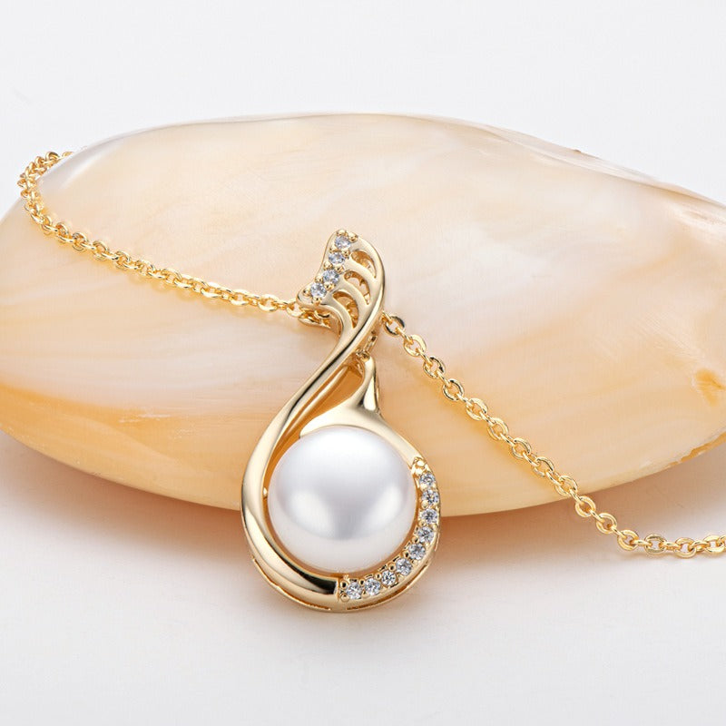 Little Swan White Freshwater Pearl Necklace