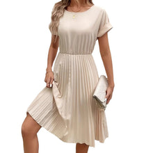 Load image into Gallery viewer, Summer Solid Color Pleated Dress

