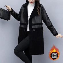 Load image into Gallery viewer, Women&#39;s Lambswool Haining Leather Coat
