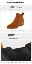 Load image into Gallery viewer, Suede Pointed Square Heel Martin Boots
