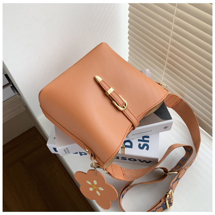 Wide Shoulder Strap Crossbody Bag