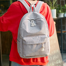 Load image into Gallery viewer, Corduroy Backpack Students Shoulder School Bags
