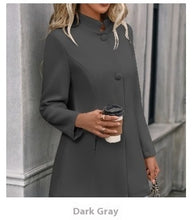 Load image into Gallery viewer, New Fall And Winter Lapels Slim-fit Wool Solid Color Fashion Temperament Coat
