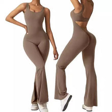 Load image into Gallery viewer, Women&#39;s sleeveless flared jumpsuit sexy backless vest
