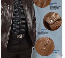 Load image into Gallery viewer, Winter Clothes Middle-aged Men&#39;s Leather Jacket
