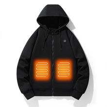 Load image into Gallery viewer, European and American zipper cardigan heating hoodie for men
