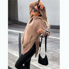 Load image into Gallery viewer, Pocket style slit pullover hoodie
