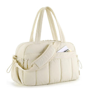 Large Capacity Carry-On Travel Duffel Bag for Women, with Shoulder Strap.