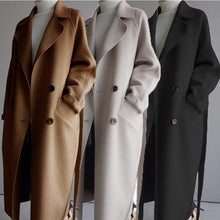 Load image into Gallery viewer, New medium length loose cashmere woolen coat
