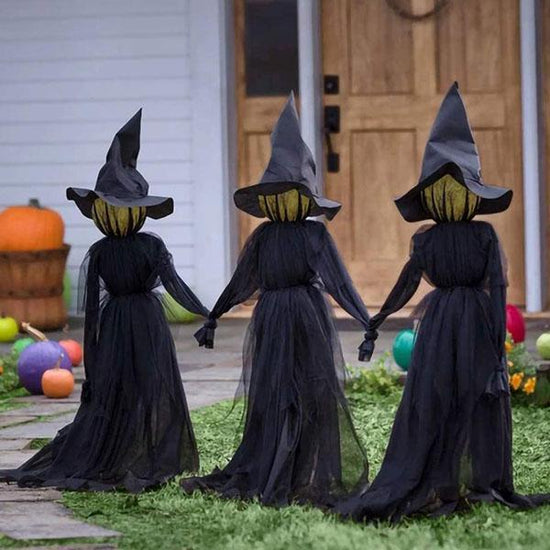 Halloween Light-Up Witches Decoration Voice Control