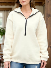 Load image into Gallery viewer, Turtleneck Half Zip Long Sleeve Sweatshirt
