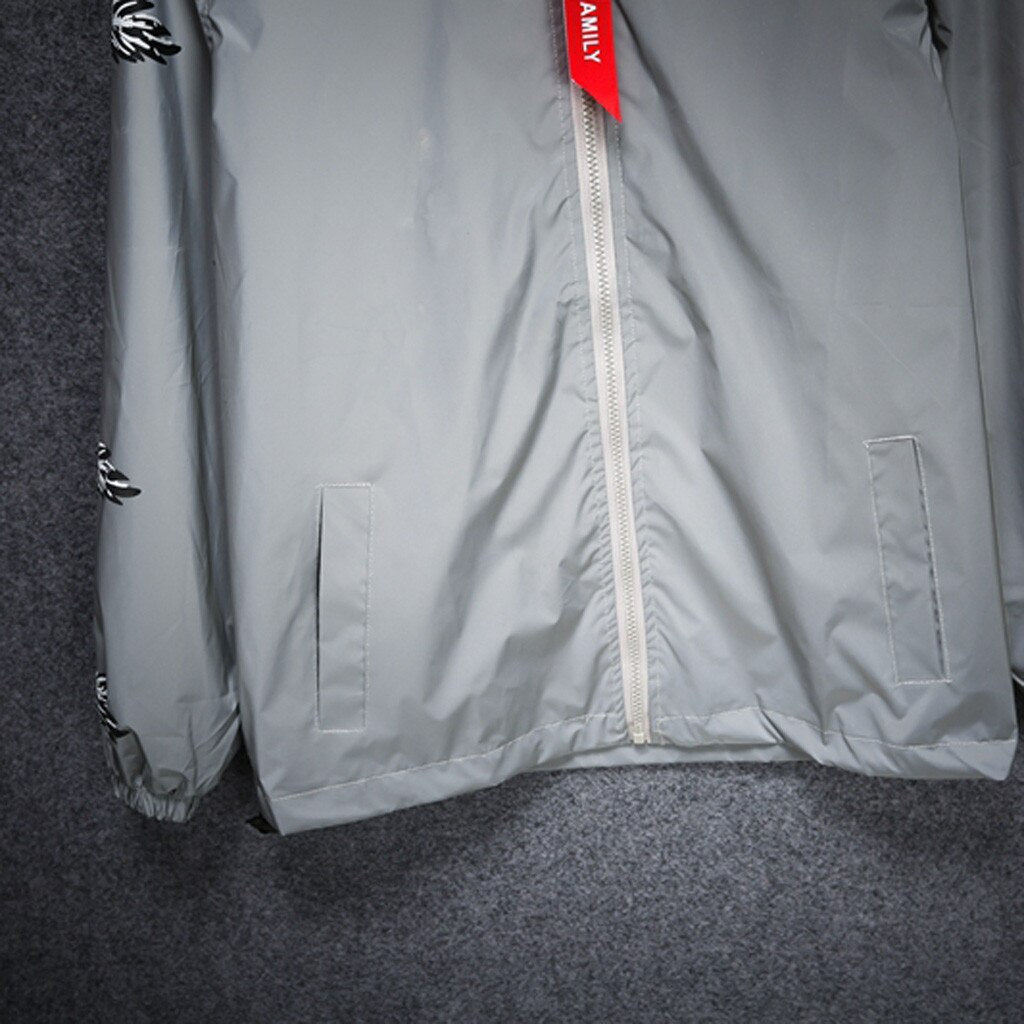 Wings printed thin reflective jacket