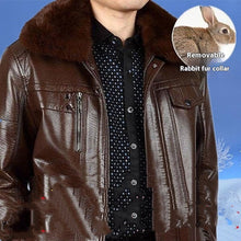 Load image into Gallery viewer, Winter Clothes Middle-aged Men&#39;s Leather Jacket
