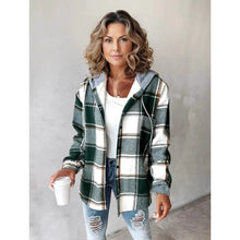 Load image into Gallery viewer, Women&#39;s large plaid style women&#39;s jacket
