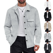 Load image into Gallery viewer, Men&#39;s Retro Casual Jacquard Knitted Lapel Shirt Jacket
