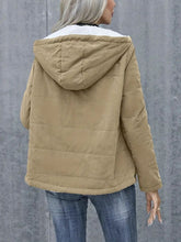 Load image into Gallery viewer, Fleece-lined Hooded Coat Winter Preppy Style Long Sleeve Jacket Warm Pockets Cotton Coat Women&#39;s Clothing
