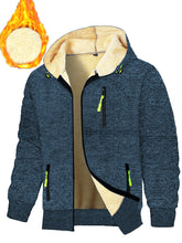 Load image into Gallery viewer, Thickened Men&#39;s Sports Fitness Casual Jacquard Hooded Jacket
