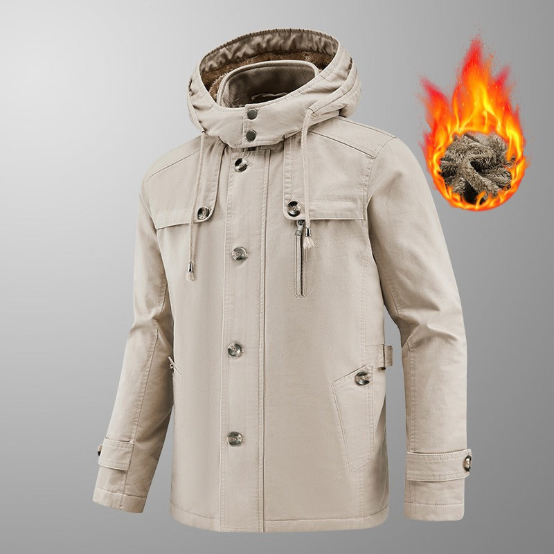 Autumn and winter new velvet windbreaker