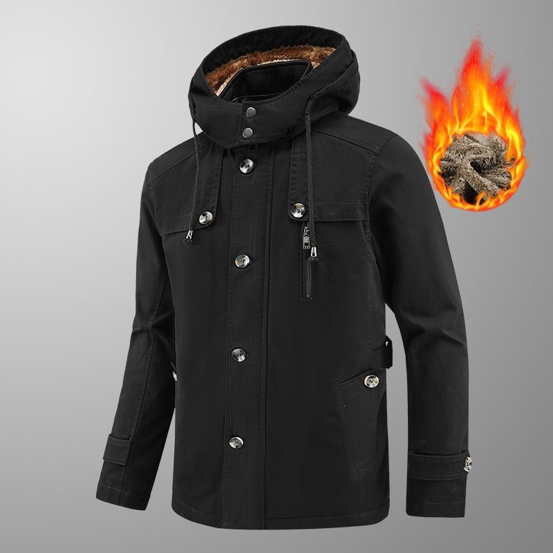Autumn and winter new velvet windbreaker