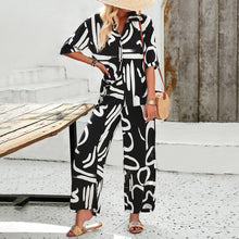Load image into Gallery viewer, Women&#39;s spring and summer temperament casual fashion casual printed suit
