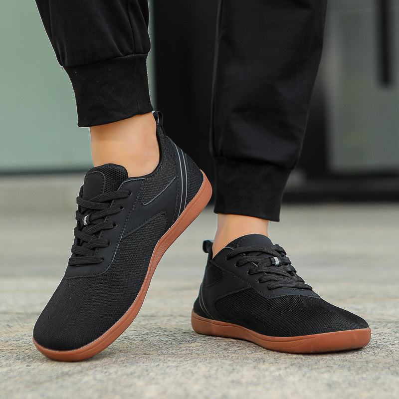 Men's Breathable Soft Sole Fly Woven Sports Shoes For Brisk Walking