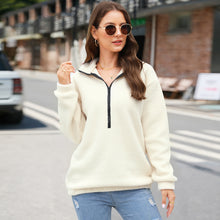 Load image into Gallery viewer, Turtleneck Half Zip Long Sleeve Sweatshirt
