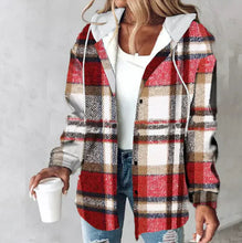 Load image into Gallery viewer, Women&#39;s large plaid style women&#39;s jacket
